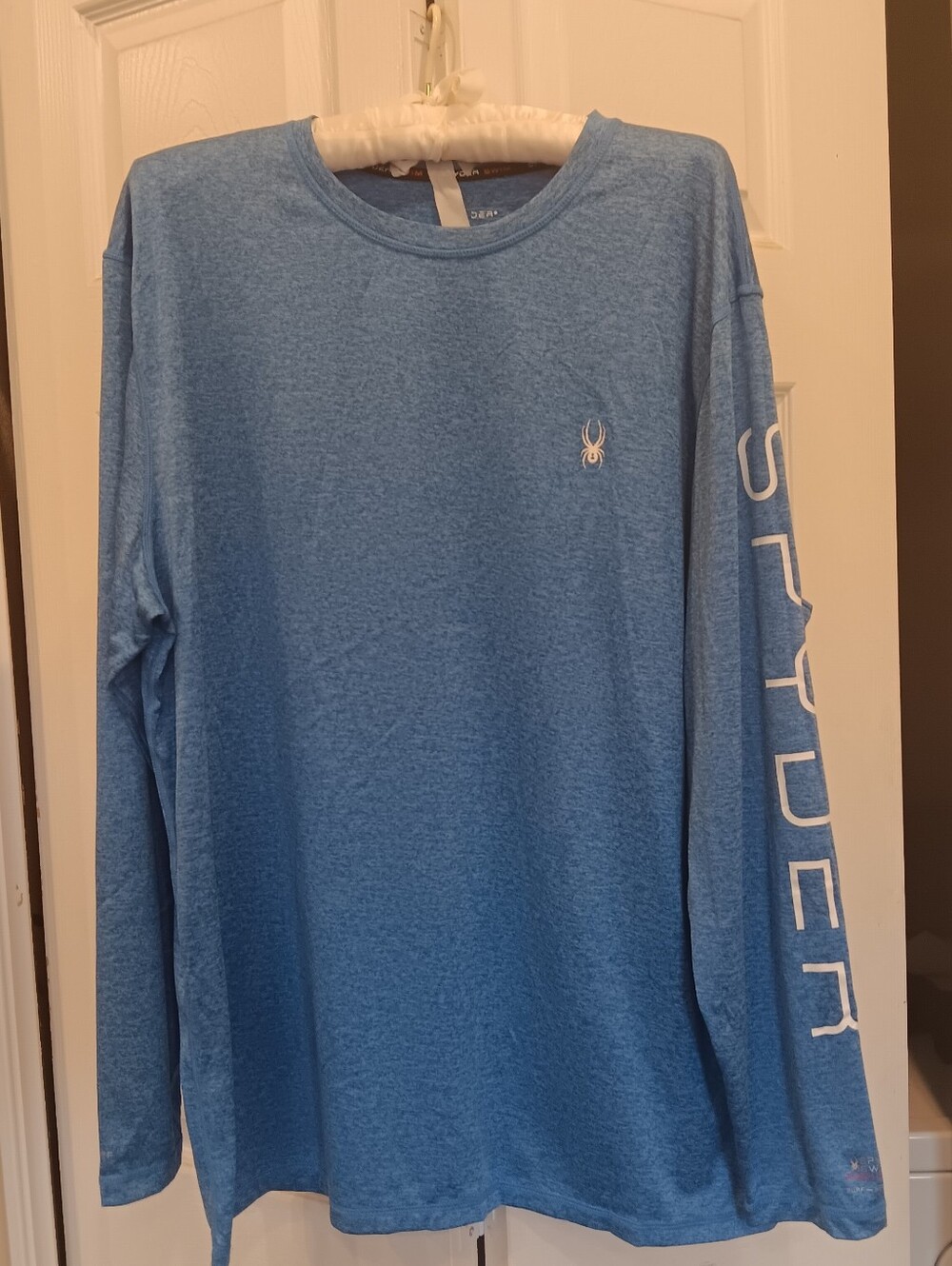 Spyder Swim Mens Blue Rash Guard Sun Tee Shirt Size L